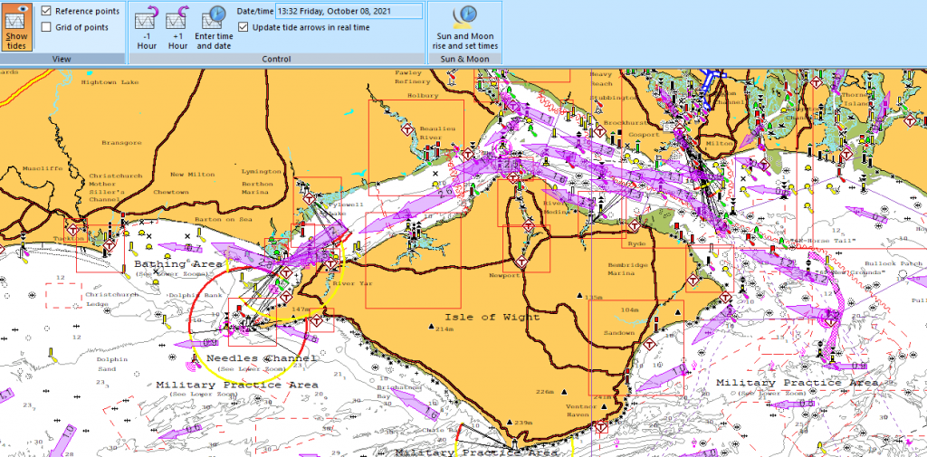 View present and future tidal data
