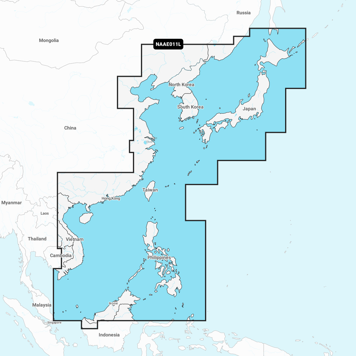China Sea & Japan | Navionics Platinum+™ - NPAE011L | microSD™/SD™