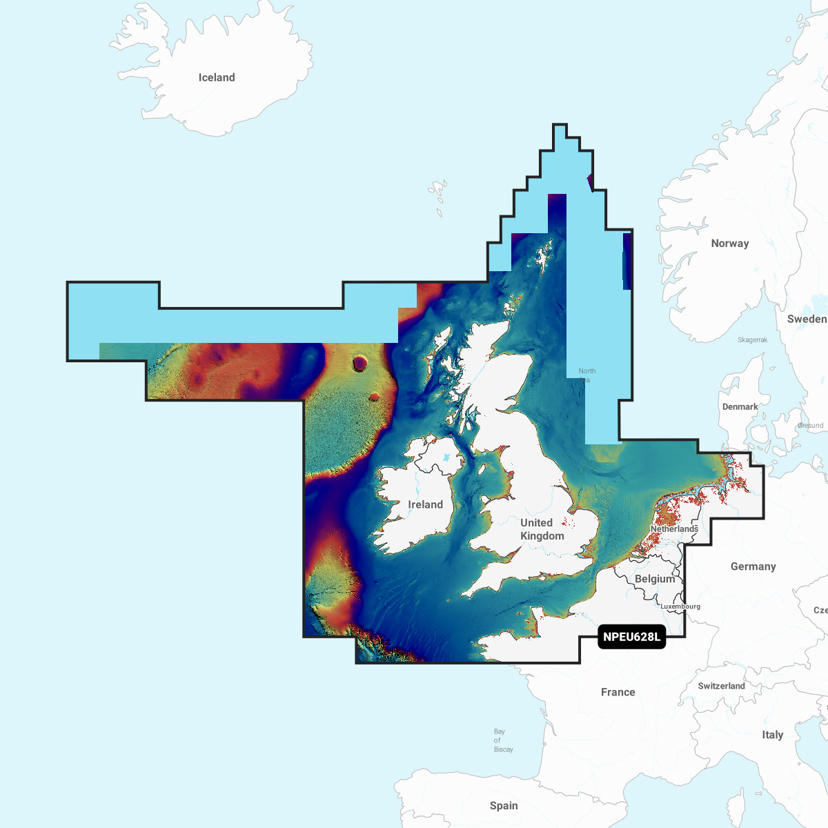 U.K., Ireland & Holland | Navionics Platinum+™ | NPEU628L | microSD™/SD™