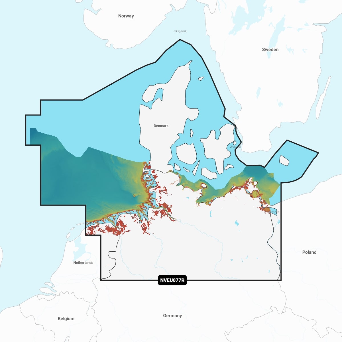 Denmark & Germany, North | Garmin Navionics Vision+™ | NVEU077R | microSD™/SD™