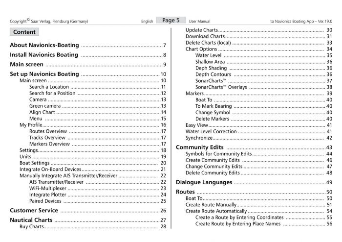 Navionics Boating App User Manual